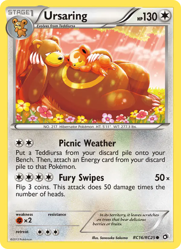 Carta Ursaring RC16 de Legendary Treasures