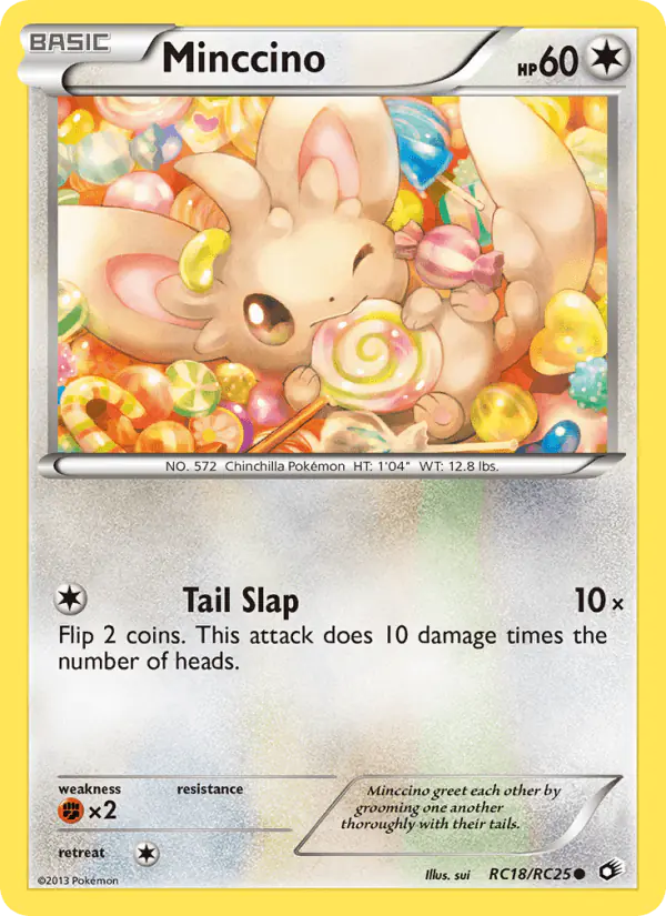 Carta Minccino RC18 de Legendary Treasures