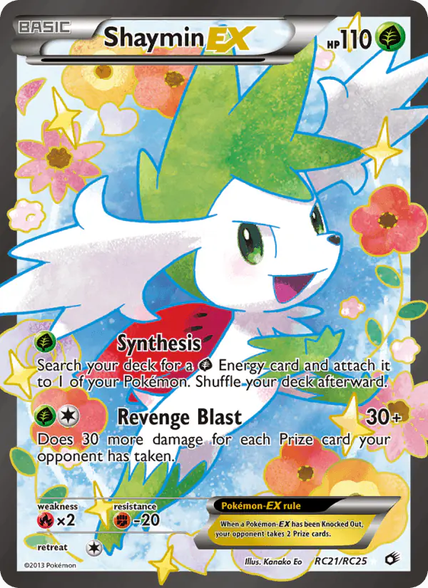 Carta Shaymin-EX RC21 de Legendary Treasures