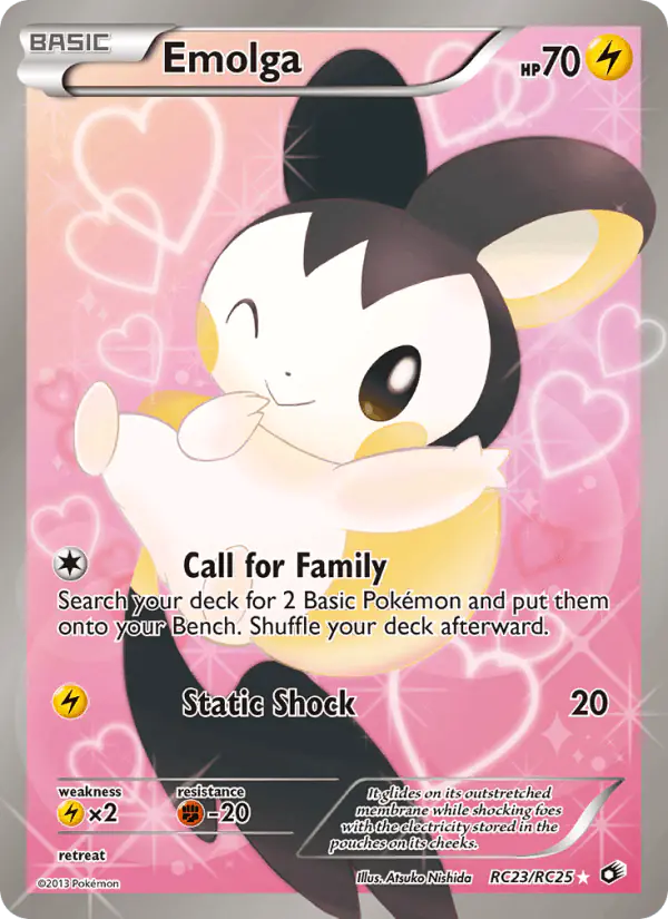 Carta Emolga RC23 de Legendary Treasures