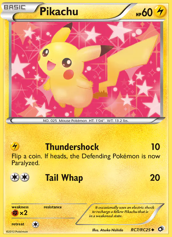 Carta Pikachu RC7 de Legendary Treasures