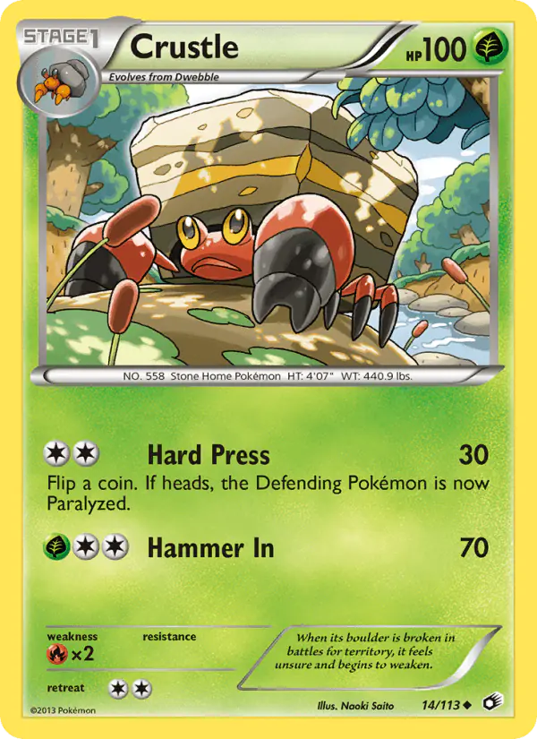 Carta Crustle 14/113 de Legendary Treasures