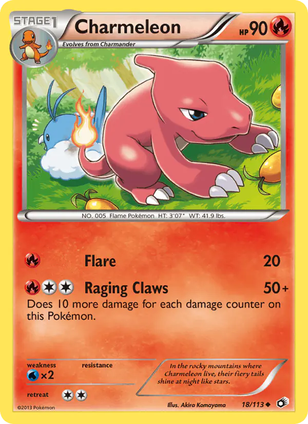 Carta Charmeleon 18/113 de Legendary Treasures