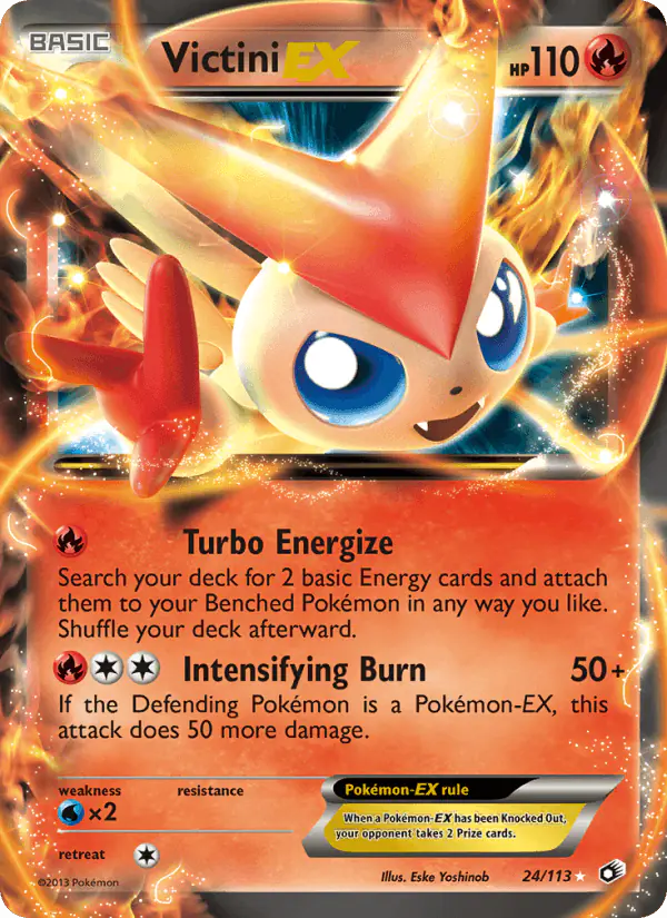 Carta Victini-EX 24/113 de Legendary Treasures