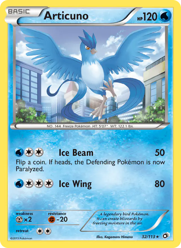 Carta Articuno 32/113 de Legendary Treasures