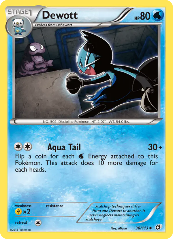 Carta Dewott 38/113 de Legendary Treasures