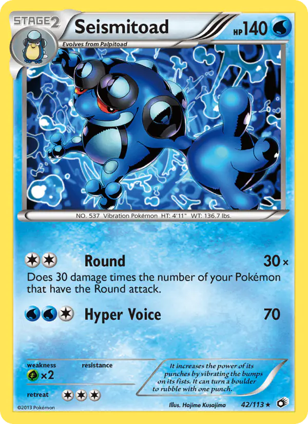 Carta Seismitoad 42/113 de Legendary Treasures