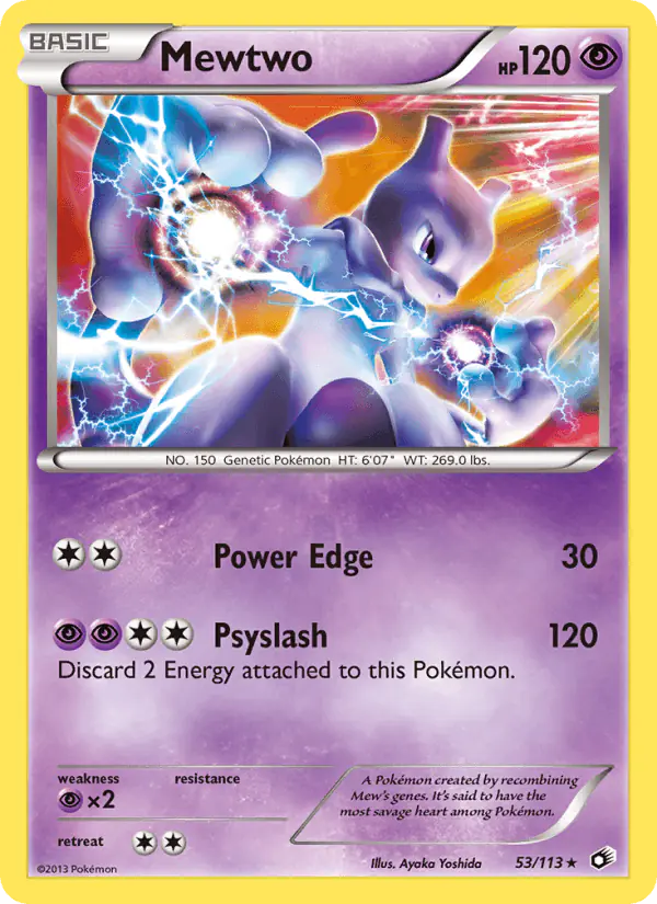 Carta Mewtwo 53/113 de Legendary Treasures