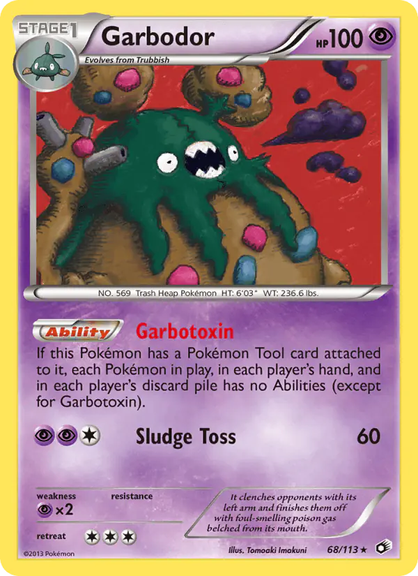 Carta Garbodor 68/113 de Legendary Treasures