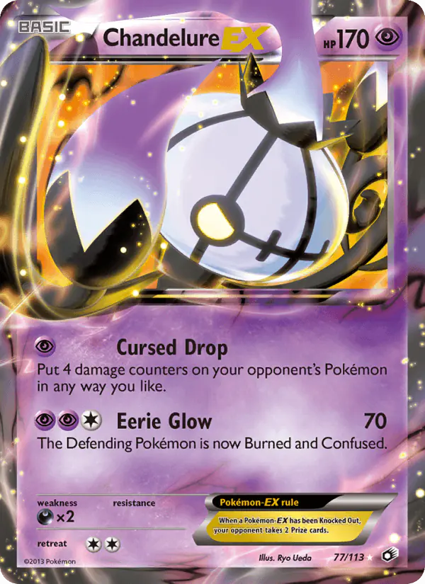 Carta Chandelure-EX 77/113 de Legendary Treasures