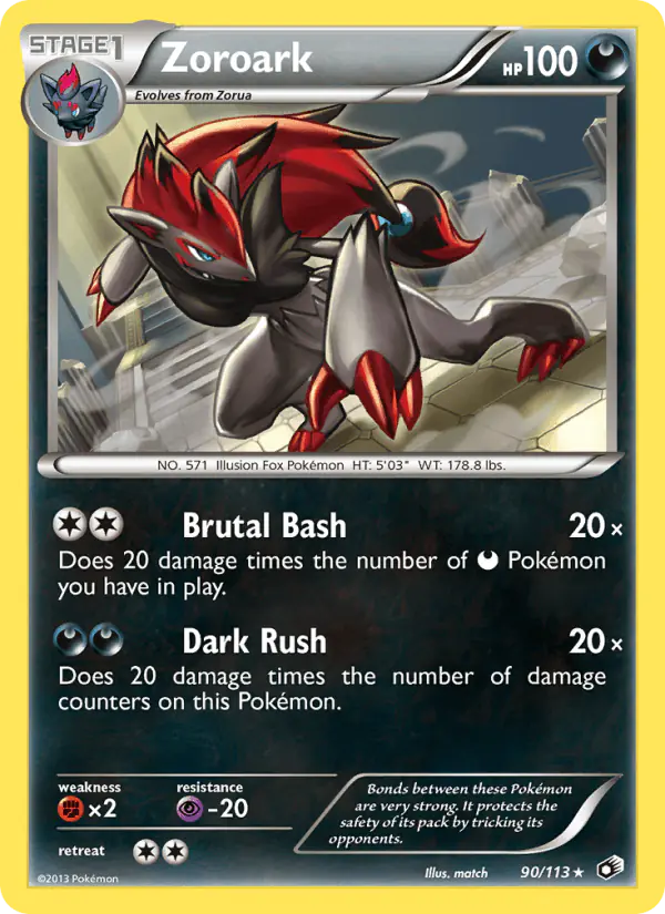 Carta Zoroark 90/113 de Legendary Treasures