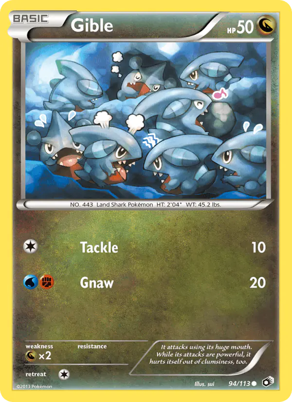 Carta Gible 94/113 de Legendary Treasures