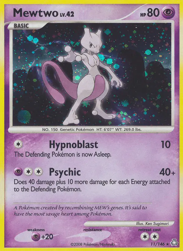 Carta Mewtwo 11/146 de Legends Awakened