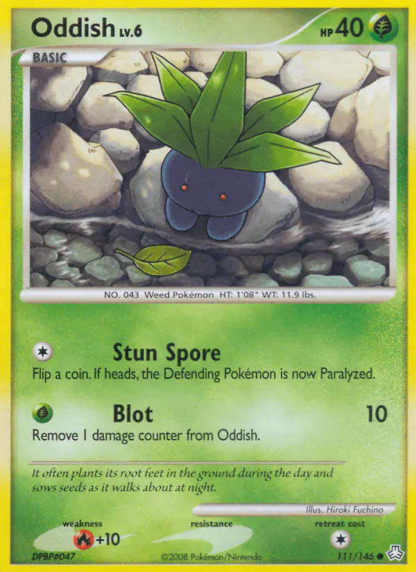 Carta Oddish 111/146 de Legends Awakened