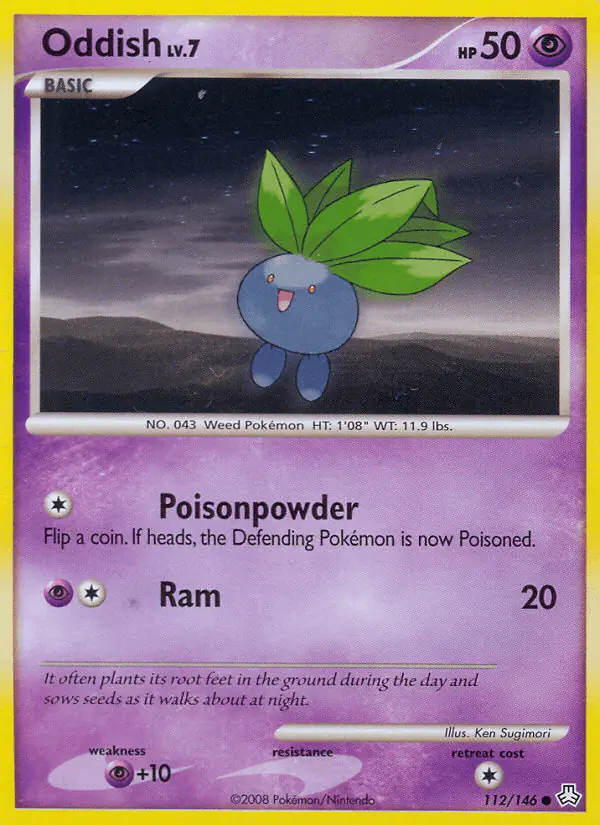 Carta Oddish 112/146 de Legends Awakened