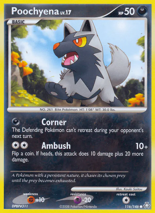Carta Poochyena 116/146 de Legends Awakened