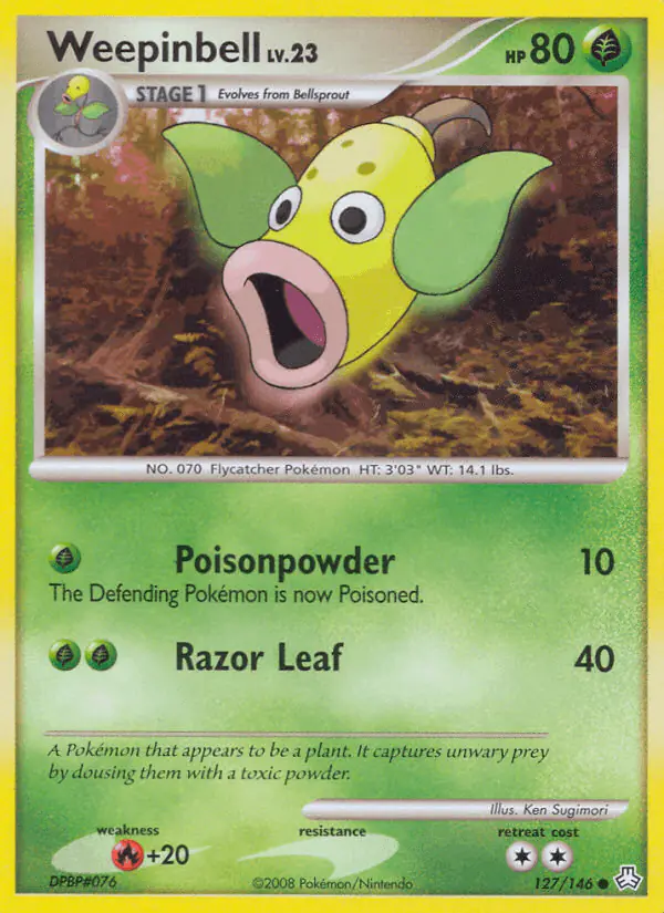 Carta Weepinbell 127/146 de Legends Awakened