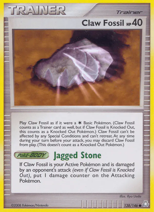 Carta Claw Fossil 138/146 de Legends Awakened