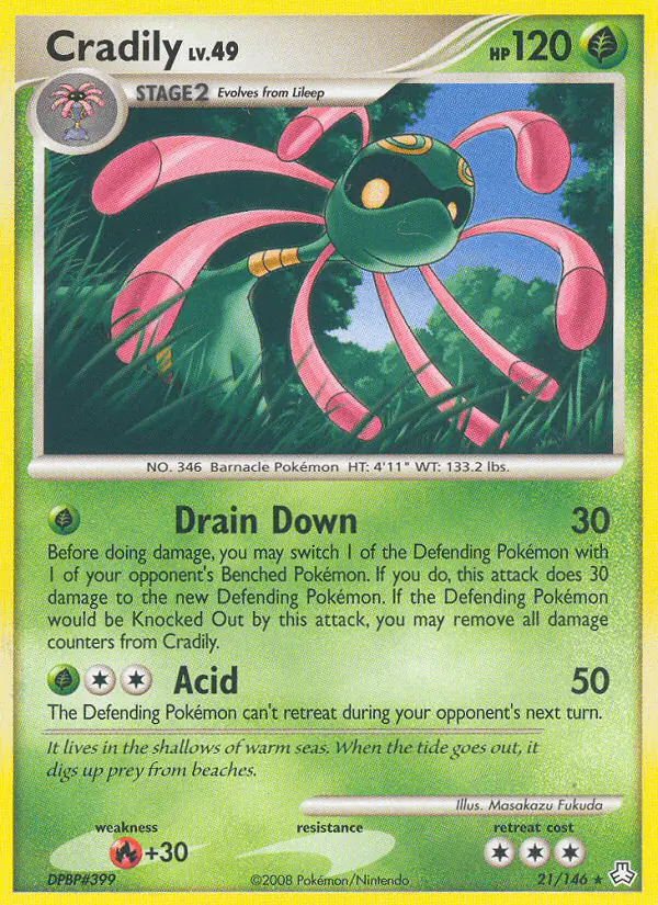 Carta Cradily 21/146 de Legends Awakened