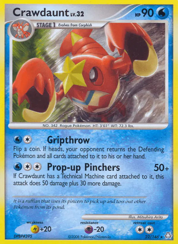 Carta Crawdaunt 22/146 de Legends Awakened