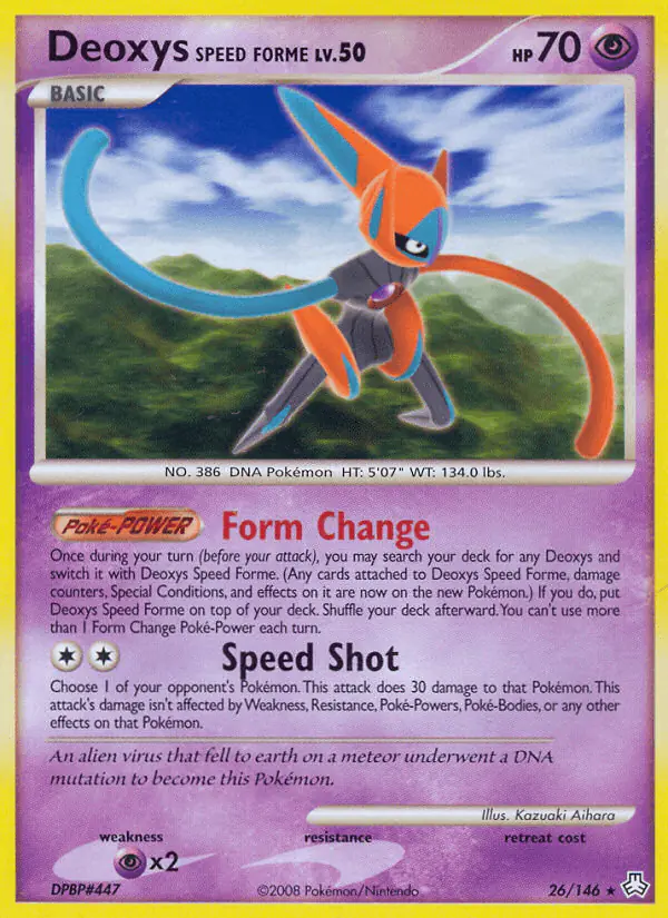 Carta Deoxys Speed Forme 26/146 de Legends Awakened