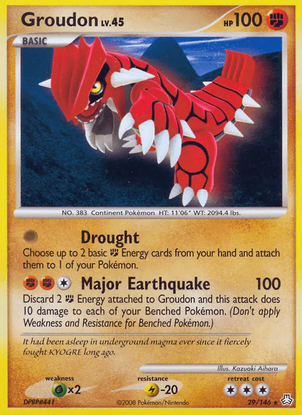 Carta Groudon 29/146 de Legends Awakened