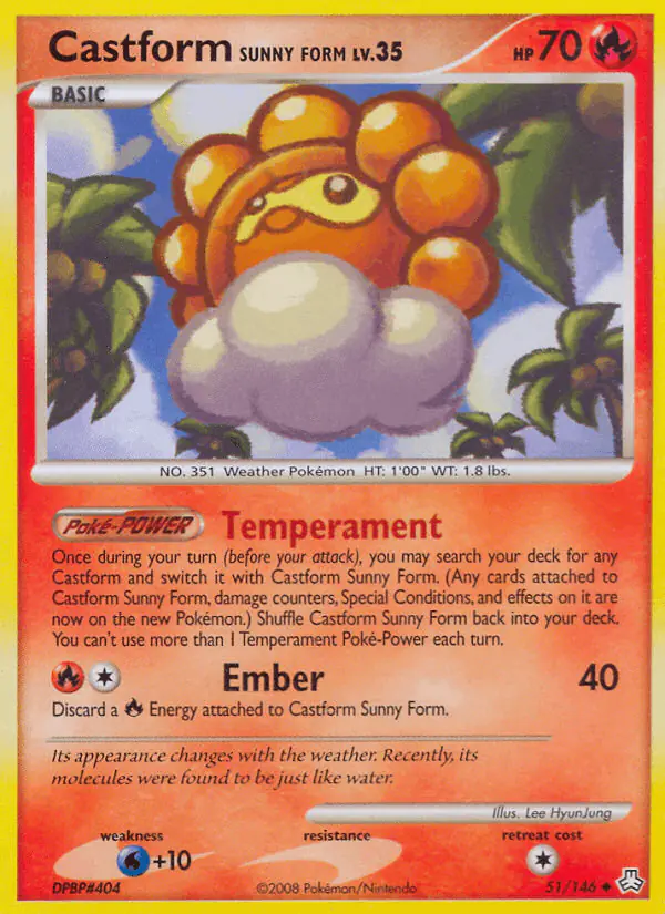 Carta Castform Sunny Form 51/146 de Legends Awakened
