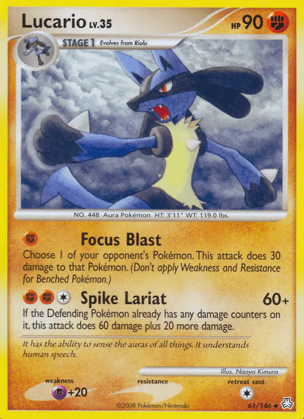 Carta Lucario 61/146 de Legends Awakened