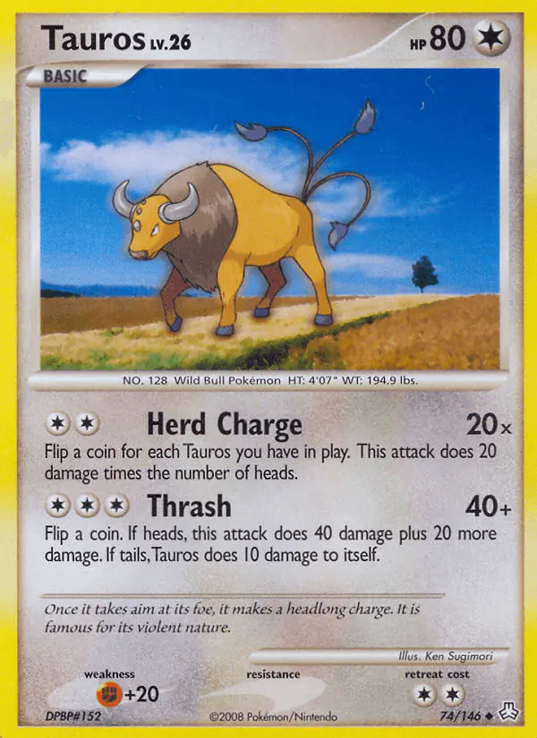 Carta Tauros 74/146 de Legends Awakened