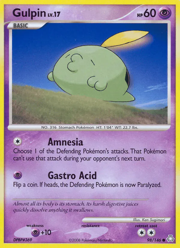 Carta Gulpin 98/146 de Legends Awakened