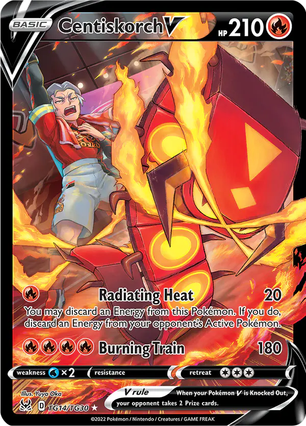 Carta Centiskorch V TG14 de Lost Origin Trainer Gallery