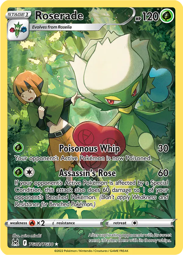 Carta Roserade TG02 de Lost Origin Trainer Gallery