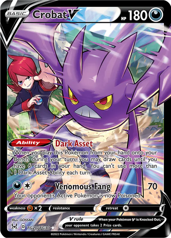 Carta Crobat V TG20 de Lost Origin Trainer Gallery