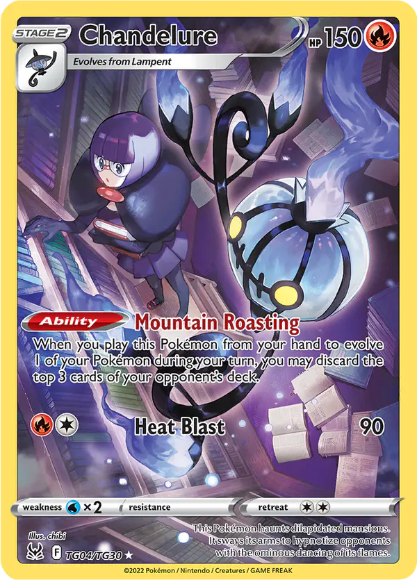 Carta Chandelure TG04 de Lost Origin Trainer Gallery