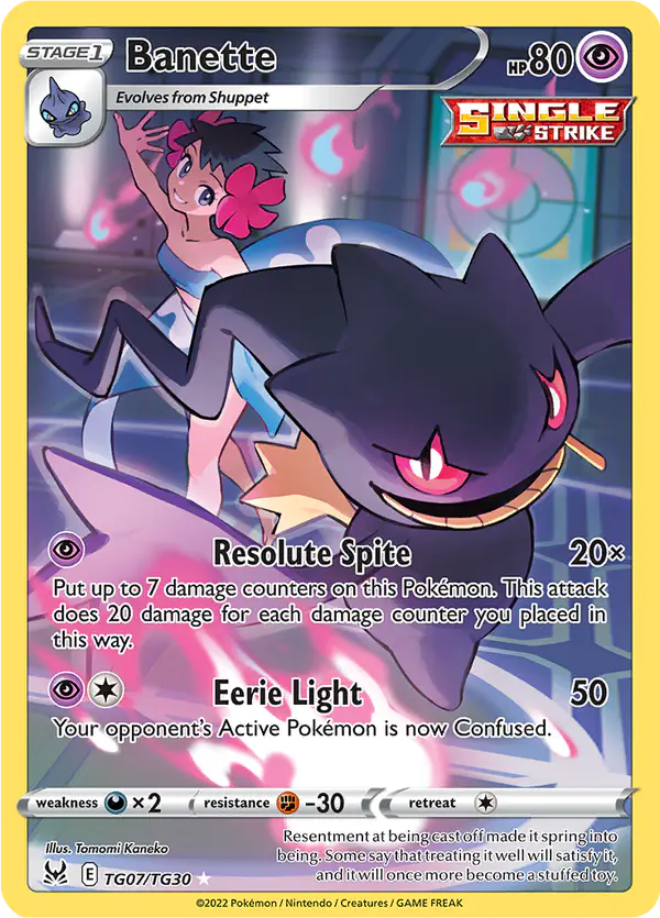 Carta Banette TG07 de Lost Origin Trainer Gallery