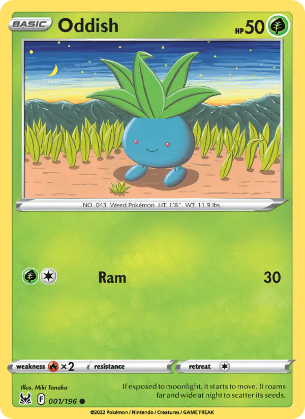Carta Oddish 001/196 de Lost Origin