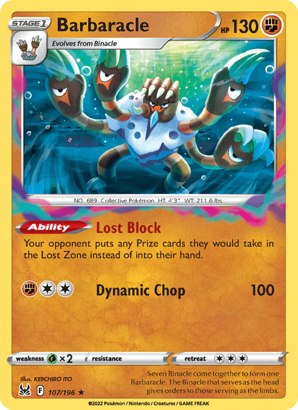 Carta Barbaracle 107/196 de Lost Origin