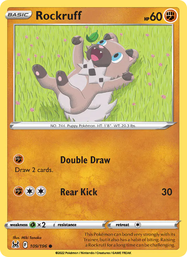 Carta Rockruff 109/196 de Lost Origin