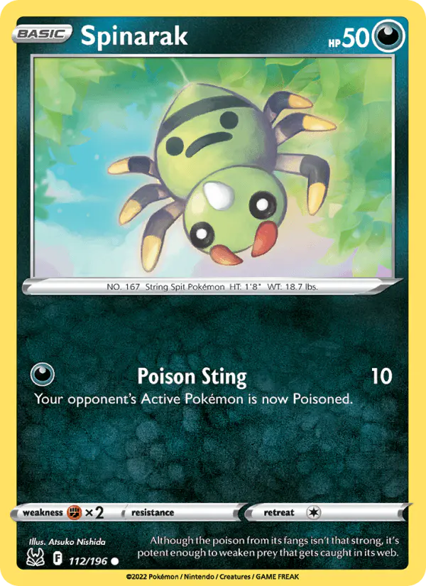 Carta Spinarak 112/196 de Lost Origin