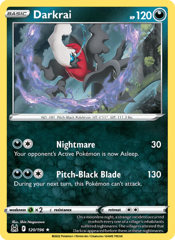Carta Darkrai 120/196 de Lost Origin