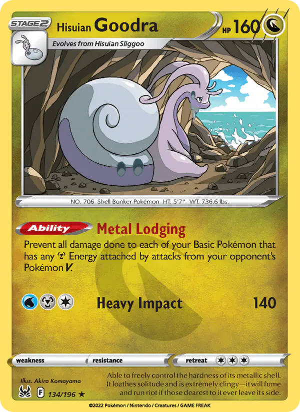 Carta Hisuian Goodra 134/196 de Lost Origin