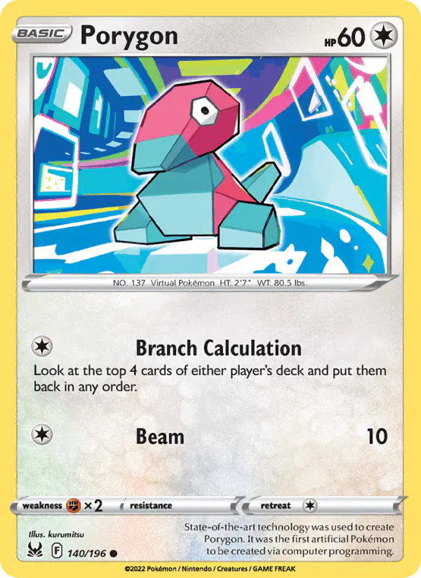 Carta Porygon 140/196 de Lost Origin