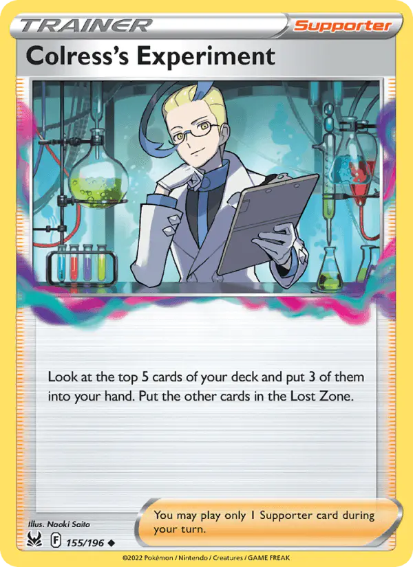 Carta Colress's Experiment 155/196 de Lost Origin