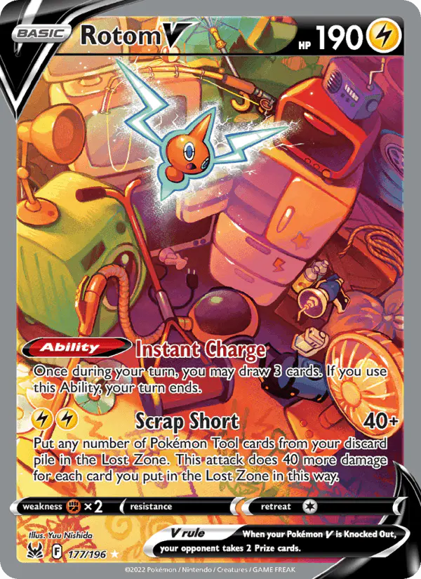 Carta Rotom V 177/196 de Lost Origin