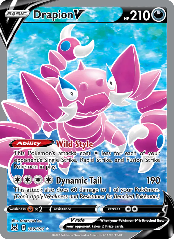Carta Drapion V 182/196 de Lost Origin