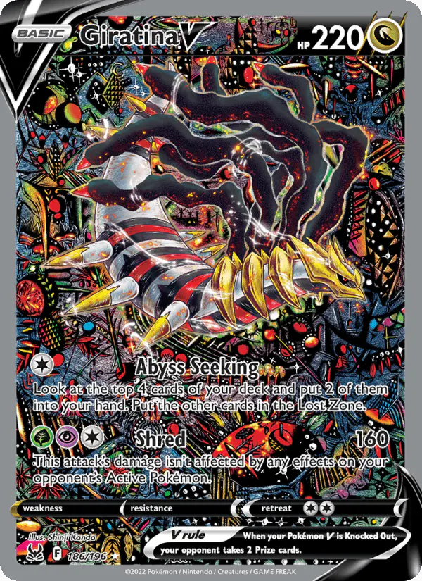 Carta Giratina V 186/196 de Lost Origin