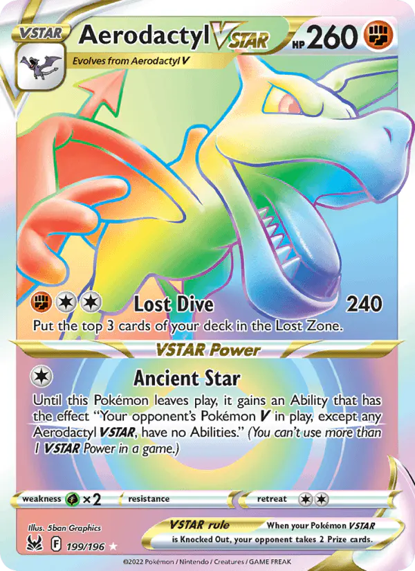 Carta Aerodactyl VSTAR 199/196 de Lost Origin