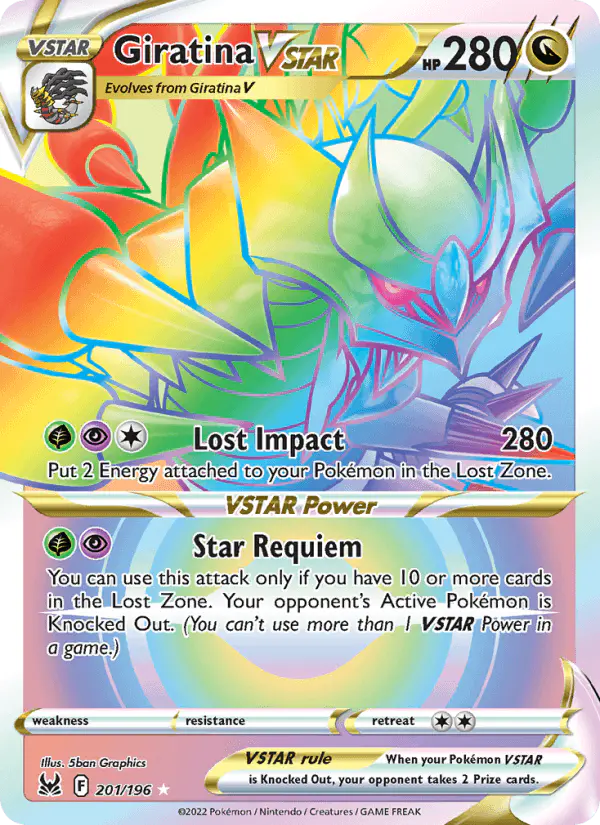Carta Giratina VSTAR 201/196 de Lost Origin