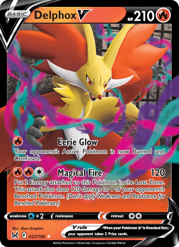 Carta Delphox V 027/196 de Lost Origin