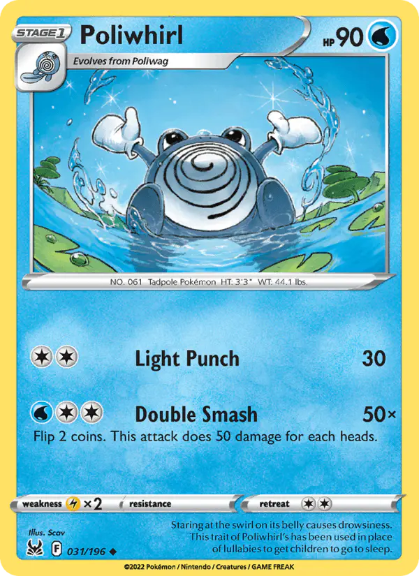 Carta Poliwhirl 031/196 de Lost Origin
